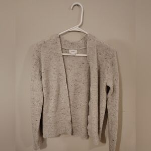 Cozy Gray Open-Front Sweater
